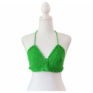 Handmade Crochet Halter Crop Top! - Size M